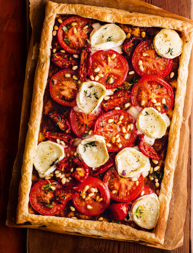 Tomato and goats’ cheese tart Sainsbury's Magazine